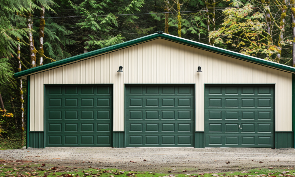 "Durable Manitoba steel garage kit showcasing efficient design and strong structure"