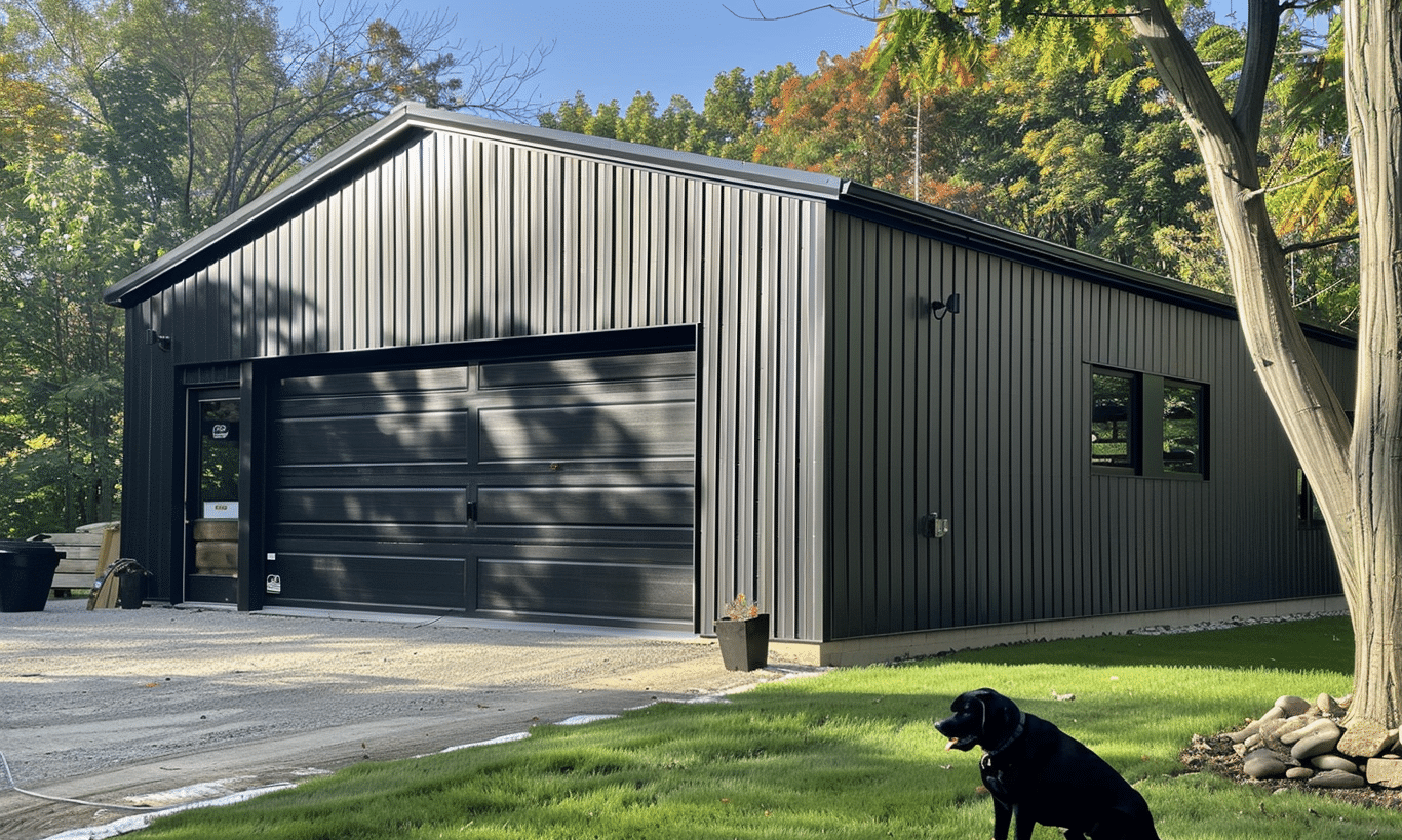 Steel Garage Buildings in Ontario Canada - Durable and reliable structures for vehicle storage and protection. Built to last in harsh Canadian winters.